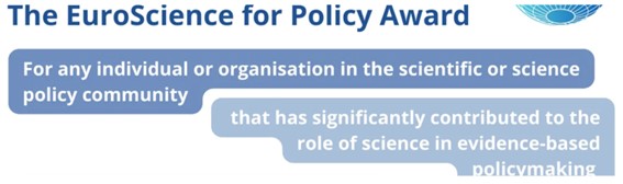 Ciencia en el Parlamento recibe el primer Premio EuroScience de Ciencia para la Política